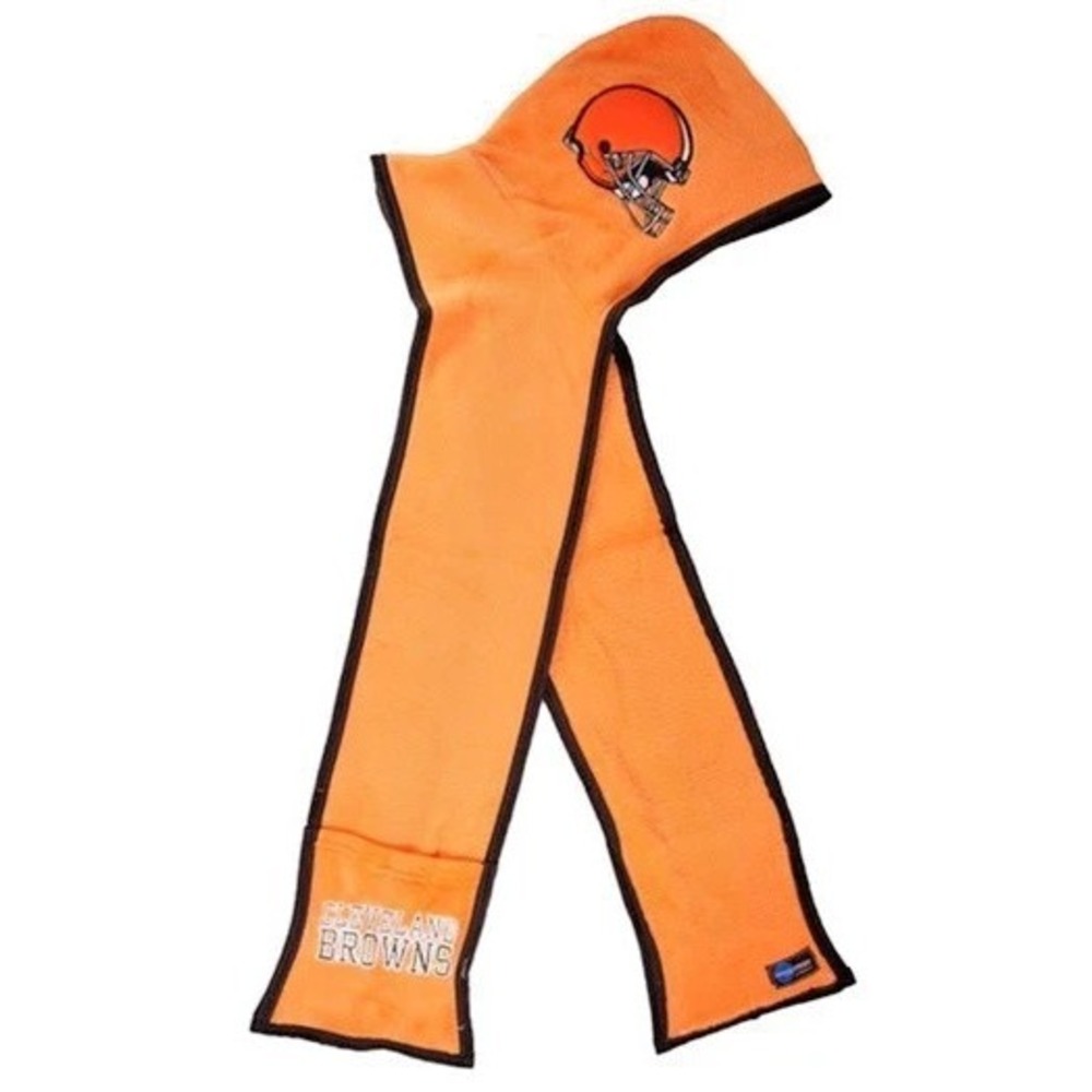 NFL Cleveland Browns Hoodie Scarf ULTRA FLEECE with Pockets